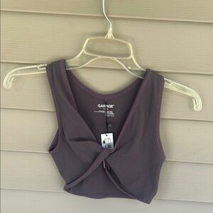 Garage Women's Slate Gray Ribbed Crop Top- Size XS NEW